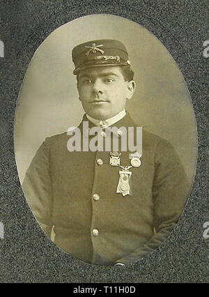 Photos of early America-Photo of member of the Grand Army of the Republic. Stock Photo