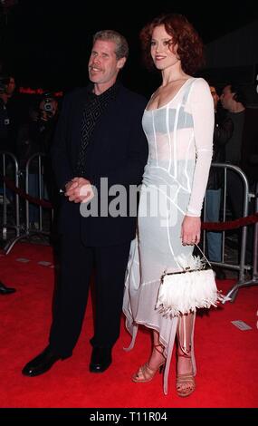 LOS ANGELES, CA. November 20, 1997: Actress Sigourney Weaver & actor Ron Perlman at premiere of their new movie, 'Alien Resurrection,' in Los Angeles. Stock Photo