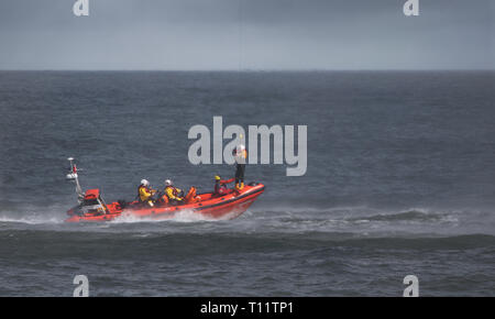 Royal National Lifeboat Institution, a Atlantic 85-Class inshore rescue boat B-825 Norma Ethel Vinall. Stock Photo