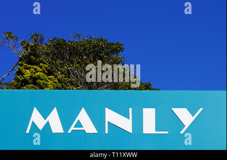 MANLY, AUSTRALIA -15 JUL 2018- View of the Manly Beach on the ocean outside of the Sydney bay. It is popular with surfers. Stock Photo