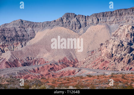 Near Little Fin Land in Gold Butte National Monument, near Bunkerville and Mesquite, Nevada, USA Stock Photo