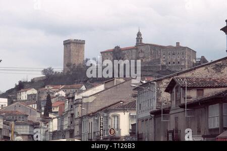 EXTERIOR-CASTILLO DEL CONDE DE LEMOS. Location: EXTERIOR. MONFORTE DE LEMOS. LUGO. SPAIN. Stock Photo