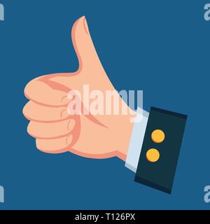 thumb up hand vector illustration Stock Vector
