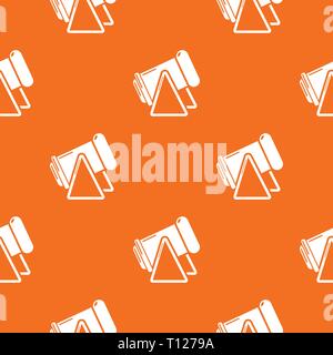 Battle cannon pattern vector orange Stock Vector