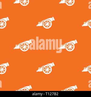 Artillery cannon pattern vector orange Stock Vector