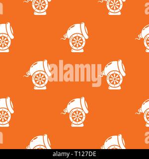 Small gun pattern vector orange Stock Vector