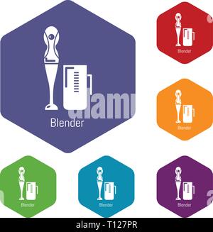 Blender icons vector hexahedron Stock Vector