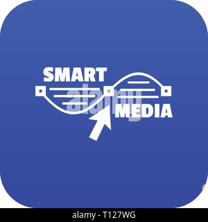 Smart media icon blue vector Stock Vector
