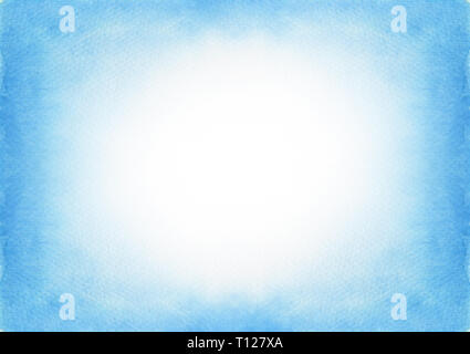 gradient blue paint art frame water color abstract for background with copy space. Stock Photo