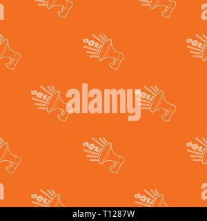 Loudspeaker pattern vector orange Stock Vector