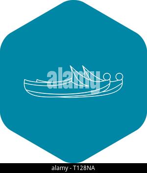 Arabian khussa icon, outline style Stock Vector