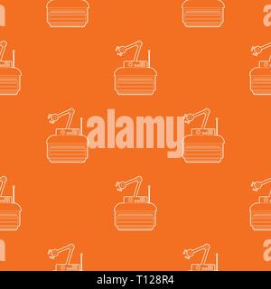 Robot crane pattern vector orange Stock Vector
