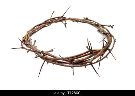 Crown of thorns Jesus Christ isolaten on white Stock Photo