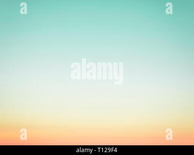 Gradient background from mint to yellow orange. Stock Photo