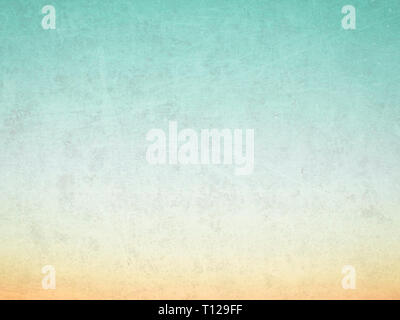 Textured aged gradient background from mint to yellow. Stock Photo