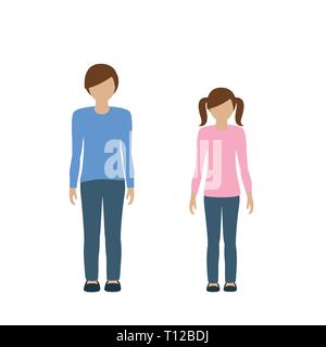 kids character boy and girl european isolated on white background vector illustration EPS10 Stock Vector