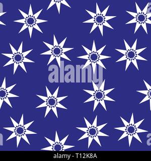 Cute stars seamless pattern. Nursery illustration, good for room decor, wall art, baby shower greeting card, poster, kids apparel Stock Vector