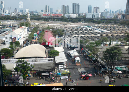 View over Chatuchak Market in Bangkok Thailand Stock Photo