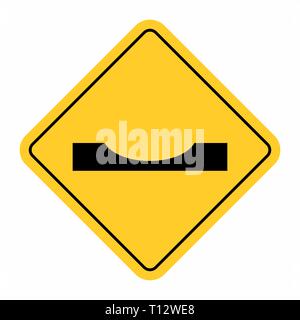 Dip traffic sign Stock Vector