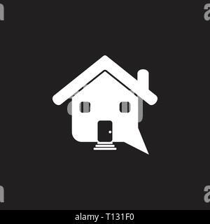 home talk forum design logo vector Stock Vector