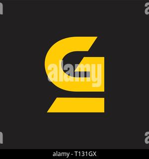 abstract letter g simple geometric logo Stock Vector