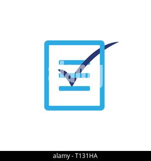 check list paper 3d design logo vector Stock Vector