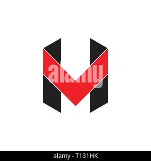 letters mv simple geometric logo vector Stock Vector Image & Art - Alamy
