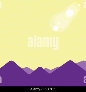 View of Colorful Mountains and Hills with Lunar and Solar Eclipse Happening Business concept Empty template copy space isolated Posters coupons promot Stock Vector