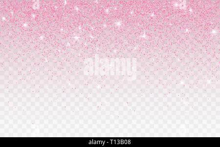 Pink glitter sparkle on a transparent background Vector Image