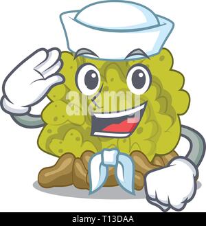 Sailor green coral reef in character shape Stock Vector