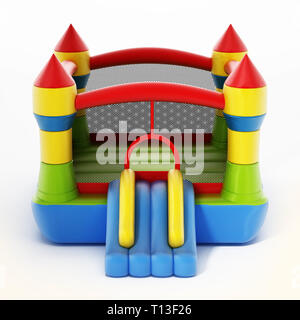 Bounce house isolated on white background. 3D illustration. Stock Photo