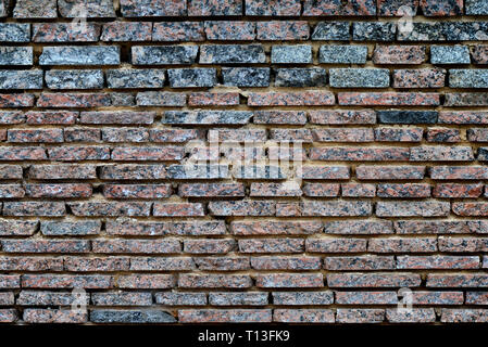 Background texture of multi-colored brick wall. Stock Photo