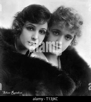 Promotional photography of Norma and Constance Talmadge  - Silent movie era Stock Photo