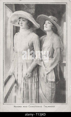 Promotional photography of Norma and Constance Talmadge - Silent movie era Stock Photo