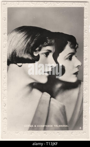 Promotional photography of Norma and Constance Talmadge  - Silent movie era Stock Photo