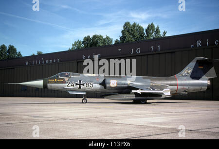 Bundeswehr Luftwaffe Lockheed F-104G Starfighter - German Air Force Lockheed F-104G Starfighter Stock Photo