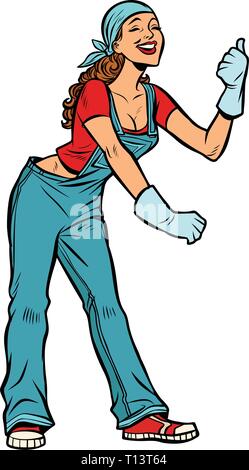 woman worker in uniform Stock Vector