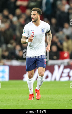 London, UK. 22nd Mar, 2019. Kyle Walker of England during the UEFA Euro Qualifier Group A match between England and Czech Republic at Wembley Stadium, London, England on 22 March 2019. Photo by Ken Sparks. Editorial use only, license required for commercial use. No use in betting, games or a single club/league/player publications. Credit: UK Sports Pics Ltd/Alamy Live News Stock Photo