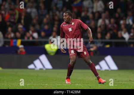 Madrid, Spain. 22nd Mar, 2019. Jan Carlos Hurtado (VEN) Football/Soccer : International friendly match between Argentina 1-3 Venezuela at the Estadio Wanda Metropolitano in Madrid, Spain . Credit: Mutsu Kawamori/AFLO/Alamy Live News Stock Photo