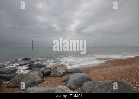 Bognor Regis, United Kingdom, 23rd March 2019, a dull but mild Spring
