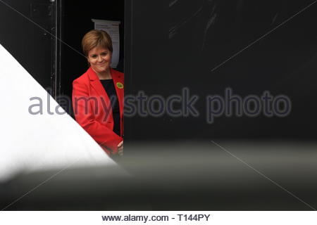 London, UK. 23rd March, 2019. . London, UK. 23rd March, 2019. The people's vote protest has ended at Westminster Westminster.Many well known speakers including Tom Watson and Nicola Sturgeon addressed the crowd this evening, calling on Prime Minister May to allow a second vote. Credit: Clearpix/Alamy Live News Credit: Clearpix/Alamy Live News Stock Photo