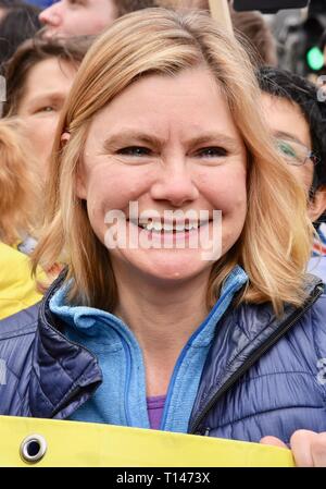 London, UK. 23rd March, 2019. Justine Greening Conservative MP for Putney, People's Vote March, Whitehall, London.UK Credit: michael melia/Alamy Live News Stock Photo