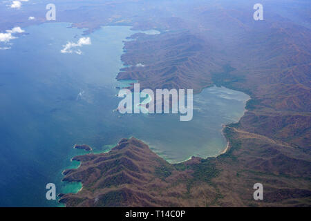 Aerial view of the Santa Elena Bay in Guanacaste, Costa Rica Stock Photo