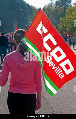 General strike, November 14, 2012, Seville, Spain, Europe. Stock Photo