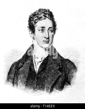 Robert Peel, Prime Minister, British statesman Digital improved reproduction from Illustrated overview of the life of mankind in the 19th century, 1901 edition, Marx publishing house, St. Petersburg. Stock Photo