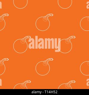 Bomb pattern vector orange Stock Vector