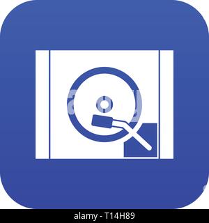 Turntable icon digital blue Stock Vector
