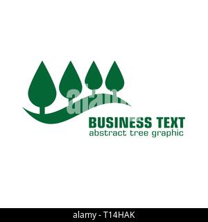 Tree graphic logo template, forest logo design concept, vector illustration. Stock Vector