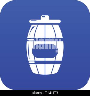 Honey barrel icon blue vector Stock Vector