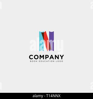 book initial N simple gradient education logo template vector illustration icon element isolated - vector file Stock Vector